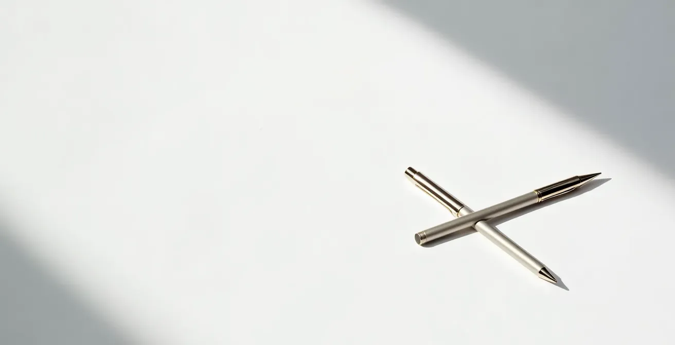 Vue environnementale d'un bureau avec calendrier et stylo suggérant la planification